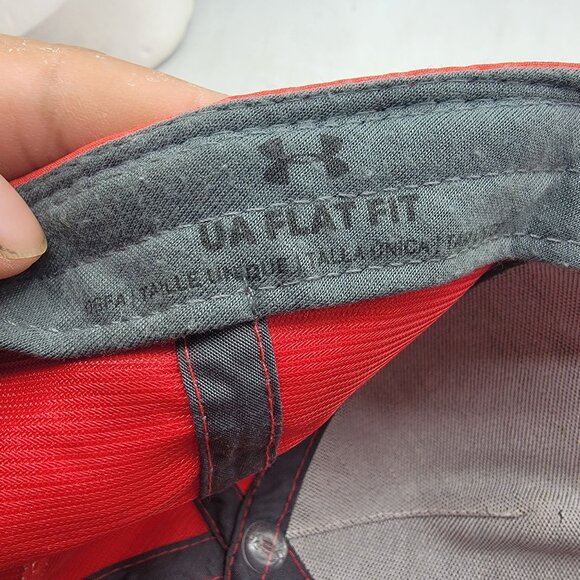 Under Armour UA Flat Fit Hat Red Snapback Adjustable Casual Outdoors Comfort - Picture 5 of 10